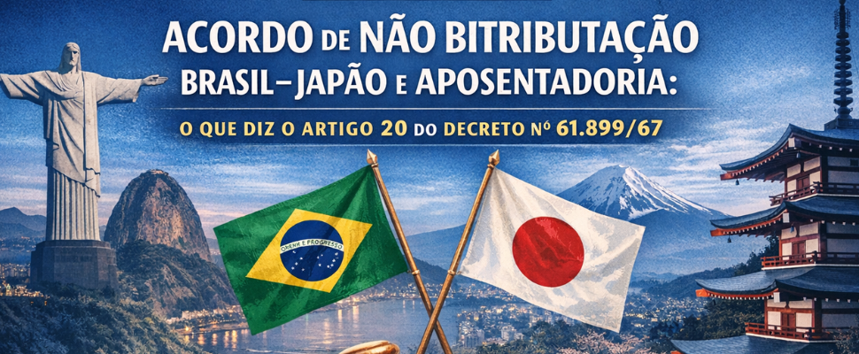 Leia mais sobre o artigo Acordo de Não Bitributação Brasil–Japão e Aposentadoria: o que diz o artigo 20 do Decreto nº 61.899/67
